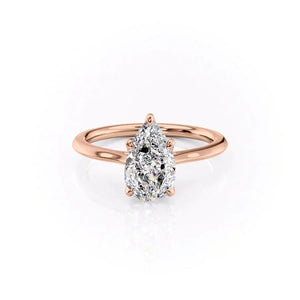 The Madison Set With A 1.5 Carat Pear Moissanite