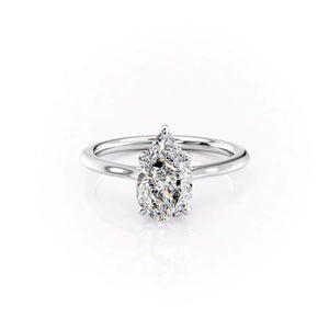 The Madison Set With A 3.5 Carat Pear Moissanite