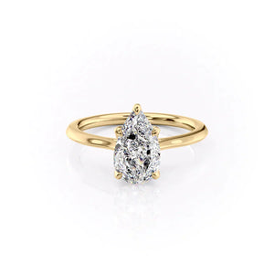 The Madison Set With A 1.5 Carat Pear Moissanite