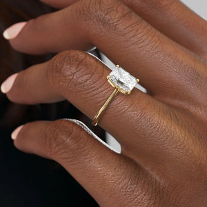 The Madison Set With A 2.5 Carat Radiant Lab Diamond