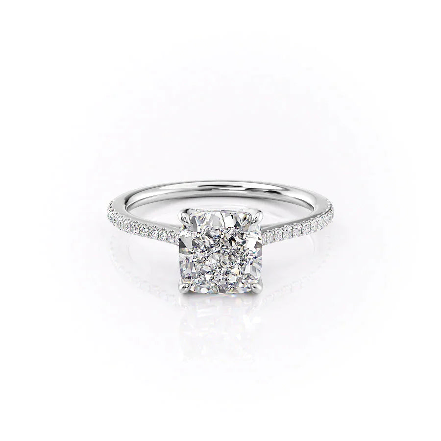 The Pave Madison Set With A 2 Carat Cushion Lab Diamond