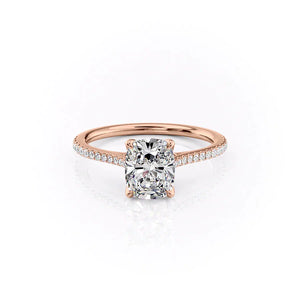 The Pave Madison Set With A 5 Carat Elongated Cushion Moissanite