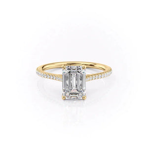 The Pave Madison Set With A 5 Carat Emerald Moissanite