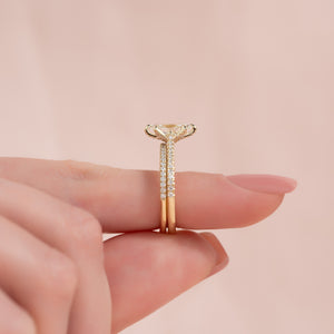The Pave Madison Set With A Marquise Moissanite
