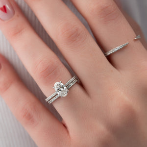 The Pave Madison Set With A 2 Carat Oval Lab Diamond