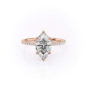 The Pave Madison Set With A 4.5 Carat Marquise Moissanite