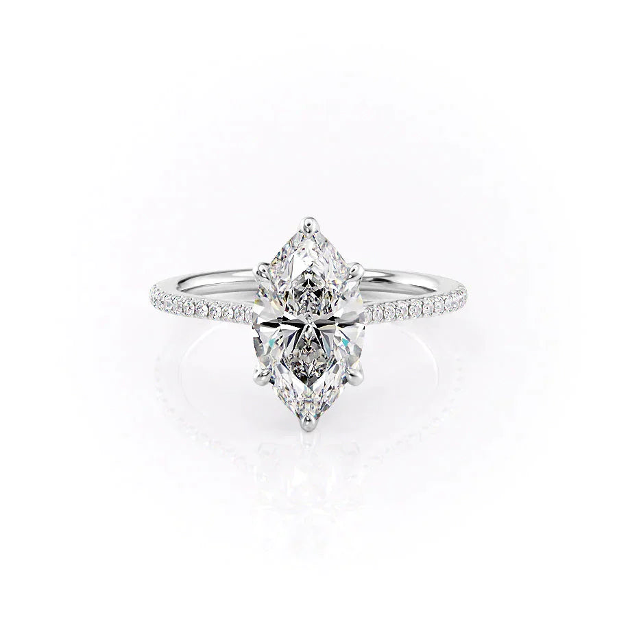 The Pave Madison Set With A 2 Carat Marquise Lab Diamond