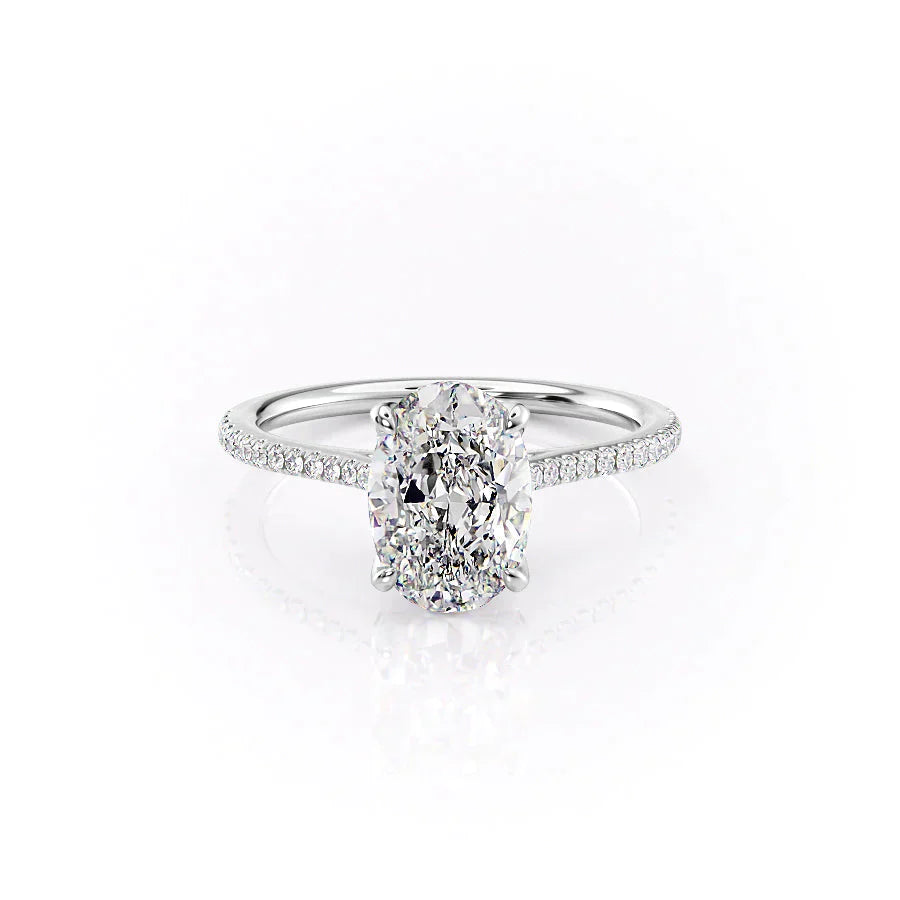 The Pave Madison Set With A 4.5 Carat Oval Moissanite