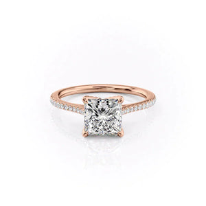 The Pave Madison Set With A 1.5 Carat Princess Lab Diamond