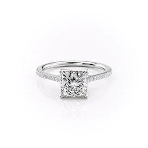 The Pave Madison Set With A 2.5 Carat Princess Moissanite