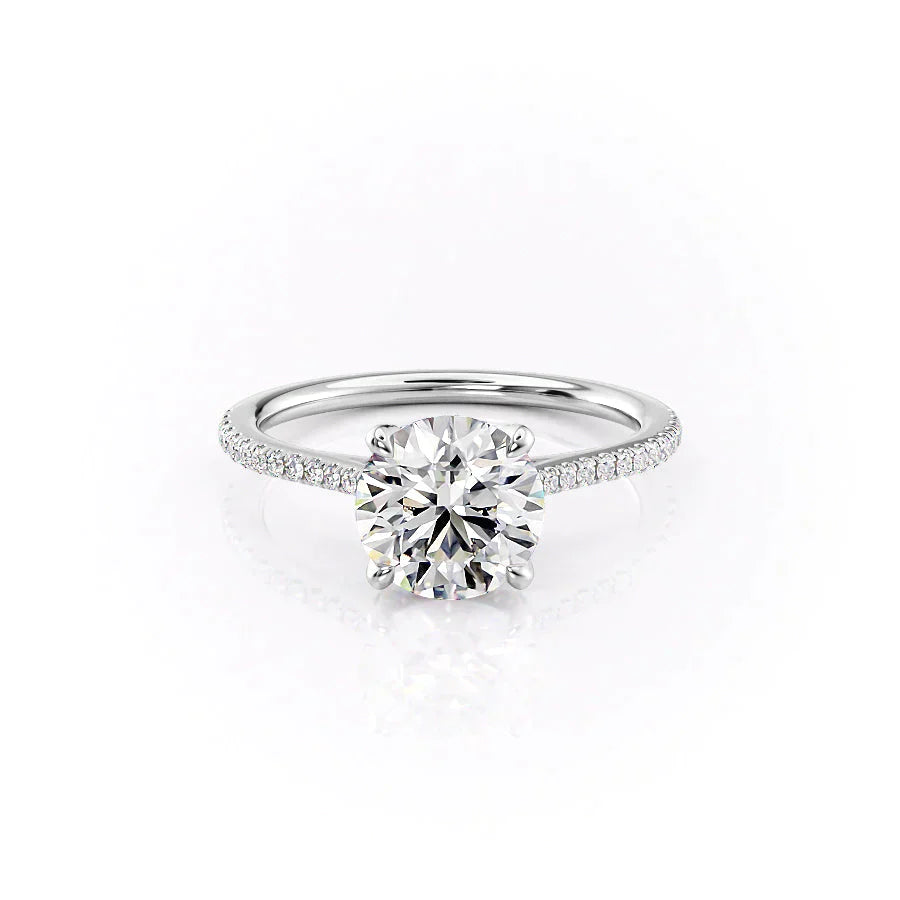 The Pave Madison Set With A 2 Carat Round Moissanite