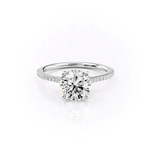 The Pave Madison Set With A Round Moissanite