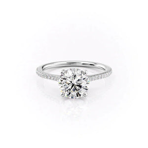 The Pave Madison Set With A 1.5 Carat Round Lab Diamond