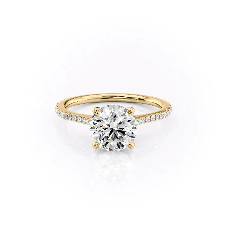 The Pave Madison Set With A 2 Carat Round Moissanite