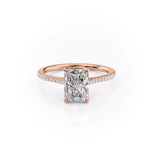 The Pave Madison Set With A 3 Carat Radiant Moissanite