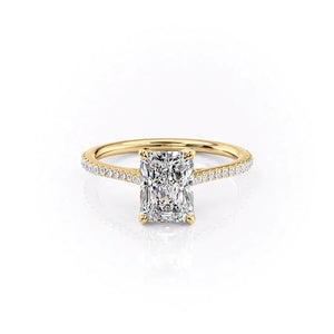 The Pave Madison Set With A 2.5 Carat Radiant Lab Diamond