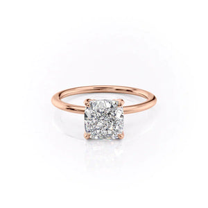 The Petal Kamellie Set With A 1.5 Carat Cushion Lab Diamond