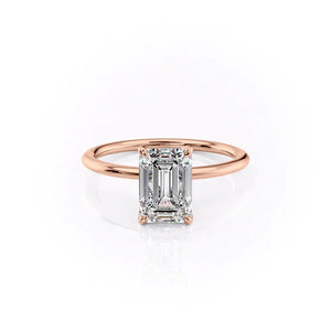 The Petal Kamellie Set With A 2 Carat Emerald Lab Diamond