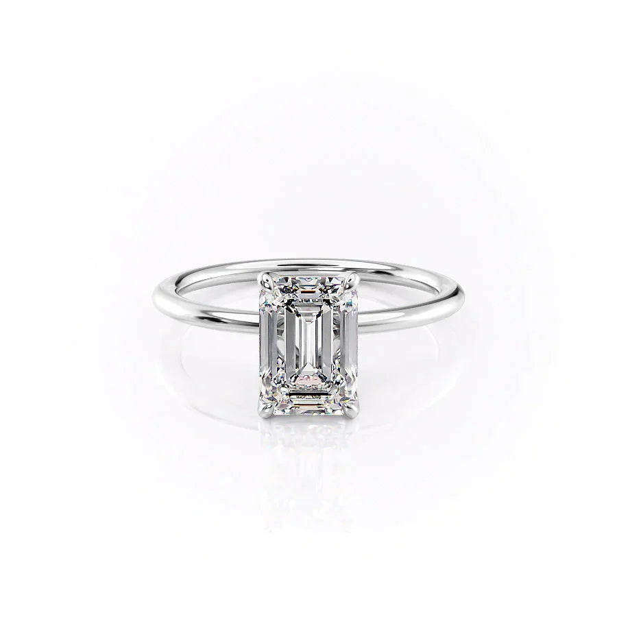 The Petal Kamellie Set With A 2 Carat Emerald Lab Diamond