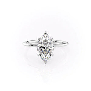 The Petal Kamellie Set With A 1 Carat Marquise Lab Diamond