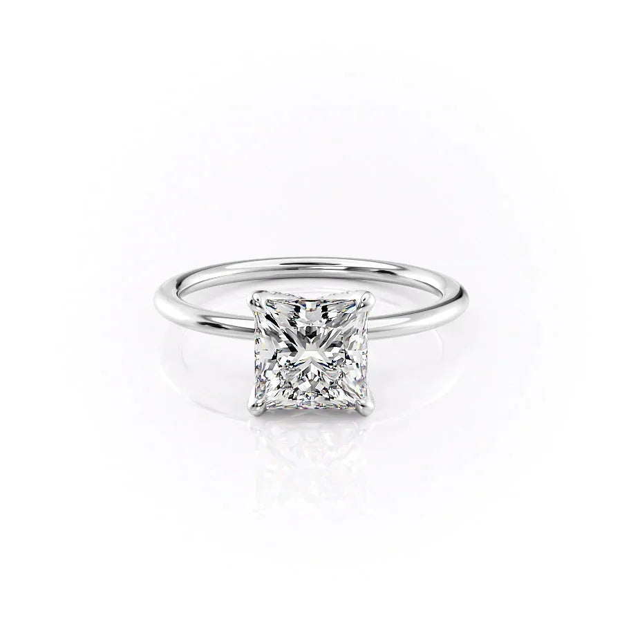 The Petal Kamellie Set With A Princess Moissanite