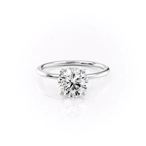 The Petal Kamellie Set With A 1 Carat Round Lab Diamond