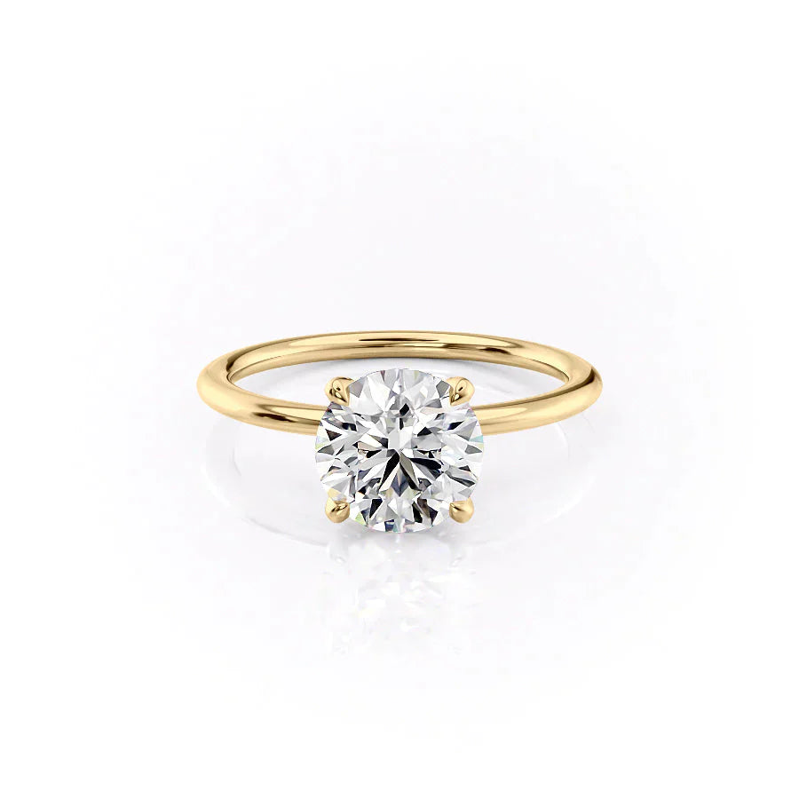 The Petal Kamellie Set With A 2 Carat Round Lab Diamond