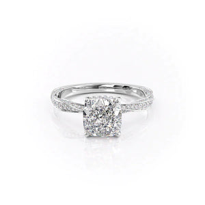 The Caroline Set With A 1 Carat Cushion Lab Diamond