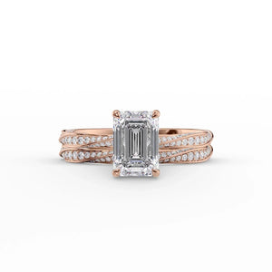 The Caroline Set With A 1 Carat Emerald Moissanite