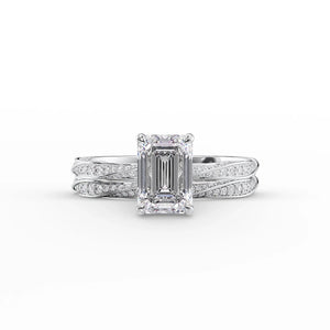 The Caroline Set With A Emerald Moissanite