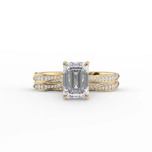 The Caroline Set With A 1 Carat Emerald Lab Diamond