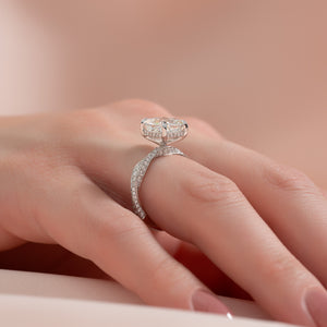 The Caroline Set With A 2 Carat Cushion Lab Diamond