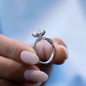 The Caroline Set With A 2 Carat Cushion Lab Diamond
