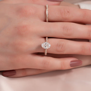 The Caroline Set With A 3 Carat Oval Lab Diamond