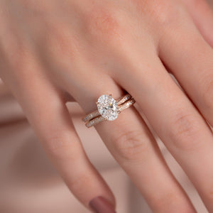 The Caroline Set With A 3 Carat Oval Lab Diamond