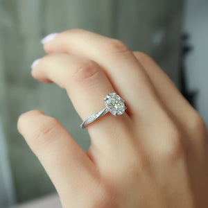 The Caroline Set With A 1 Carat Oval Lab Diamond