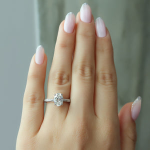 The Caroline Set With A 1 Carat Oval Lab Diamond