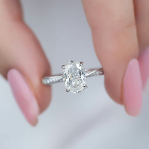 The Caroline Set With A 1 Carat Oval Lab Diamond