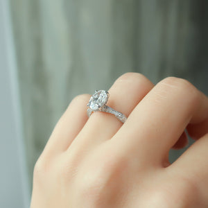 The Caroline Set With A 1 Carat Oval Lab Diamond