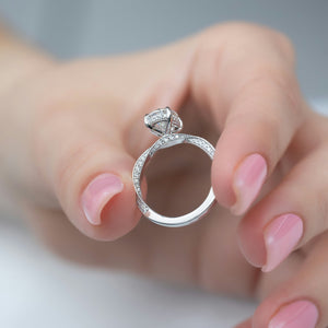 The Caroline Set With A 1 Carat Oval Lab Diamond