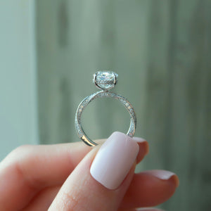 The Caroline Set With A 1 Carat Oval Lab Diamond