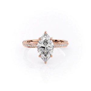 The Caroline Set With A 1 Carat Marquise Lab Diamond