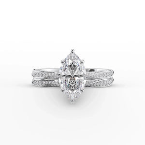 The Caroline Set With A 2 Carat Marquise Lab Diamond