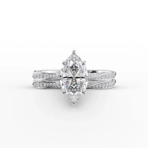 The Caroline Set With A Marquise Moissanite