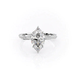 The Caroline Set With A 1 Carat Marquise Lab Diamond