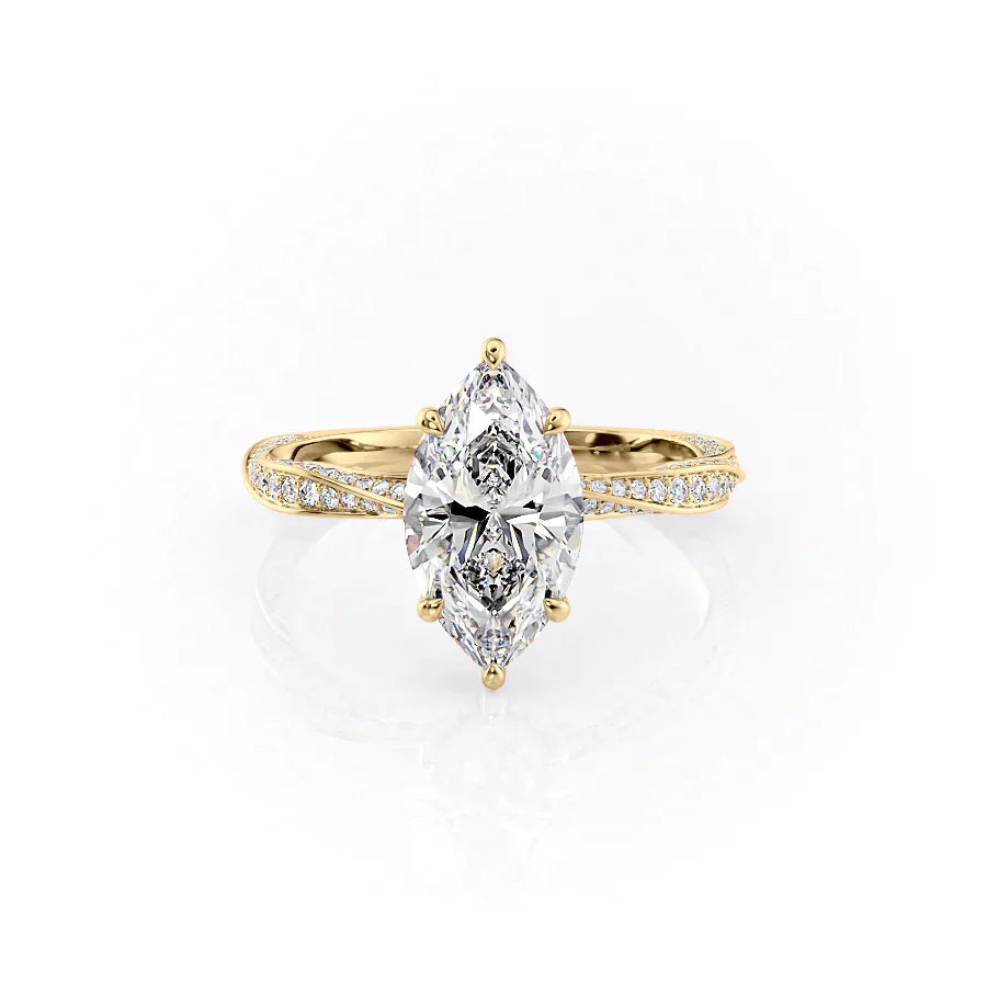 The Caroline Set With A 1.5 Carat Marquise Lab Diamond