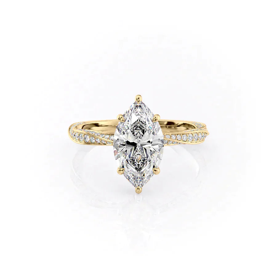 The Caroline Set With A 1 Carat Marquise Moissanite