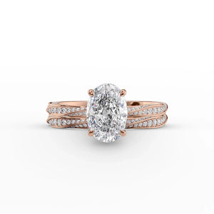 The Caroline Set With A 3 Carat Oval Lab Diamond