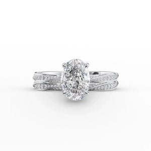 The Caroline Set With A 2 Carat Oval Lab Diamond