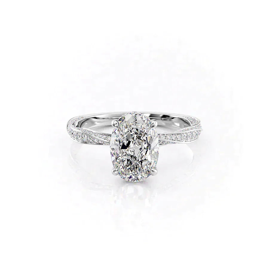 The Caroline Set With A 2 Carat Oval Lab Diamond